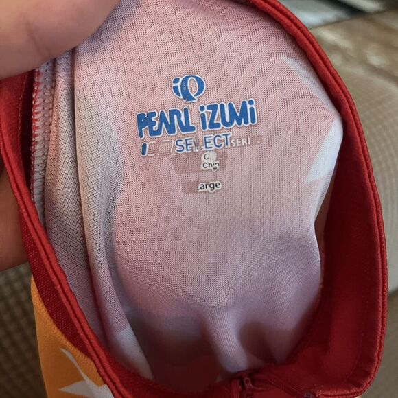 PEARL IZUMI Select Series Juniors Boys Red  Beaver Squirrel Cycling Jersey EUC - Picture 3 of 5